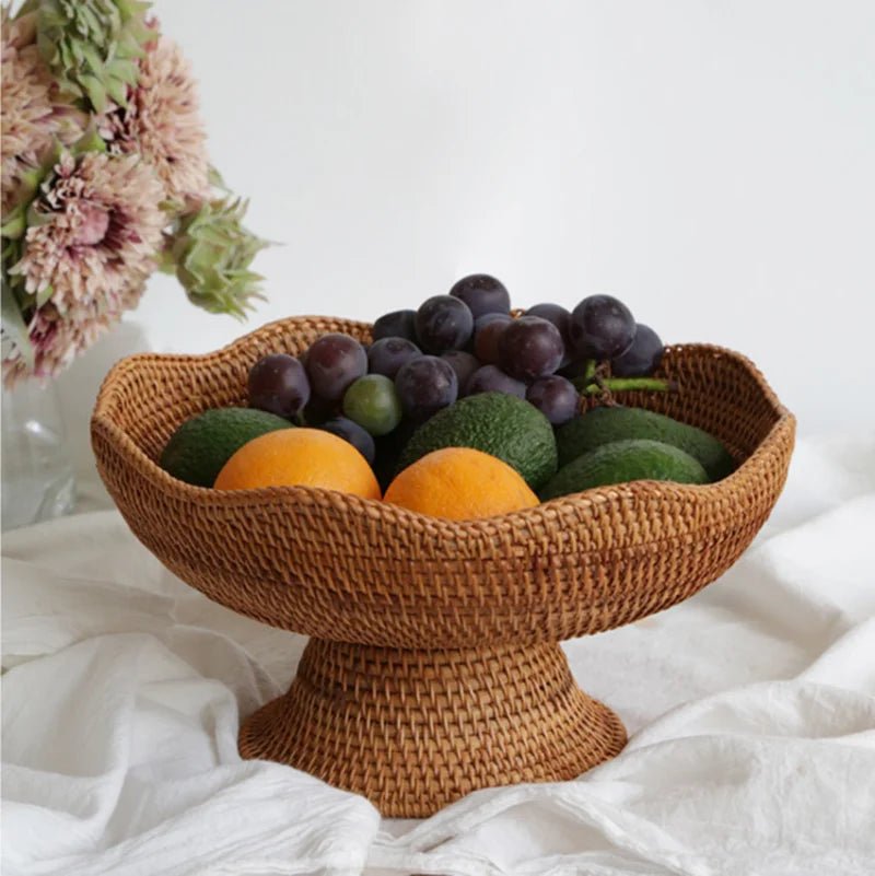 Woven Rattan Fruit Storage Basket - The House Of BLOC