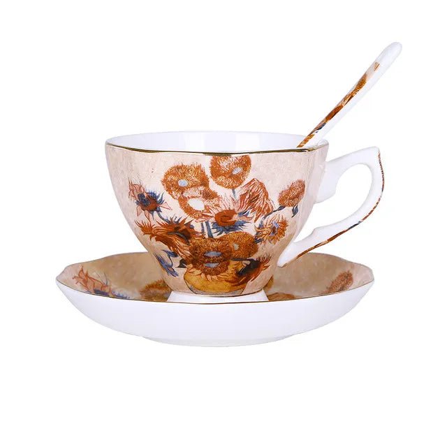 Abstract Art Painting Cup & Saucer Set - The House Of BLOC