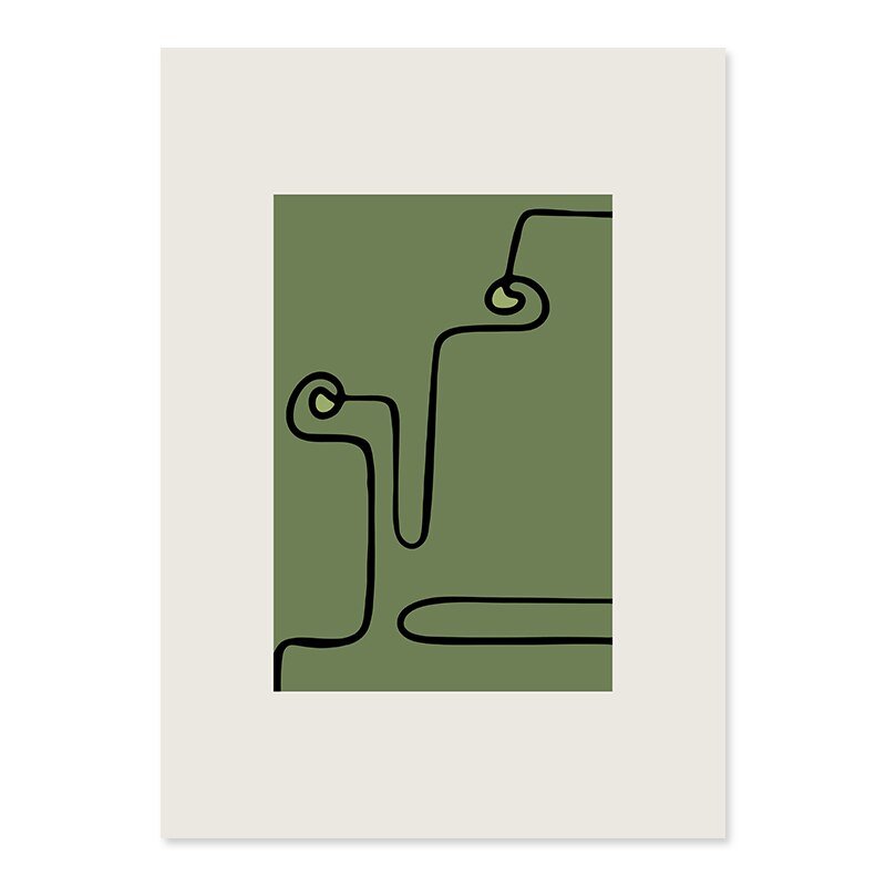 Abstract Black Line Canvas Art Poster - The House Of BLOC