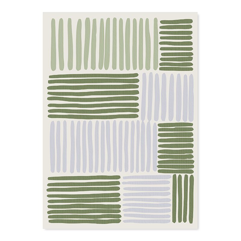 Abstract Black Line Canvas Art Poster - The House Of BLOC
