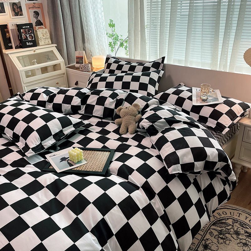 Abstract Chequerboard Single Bedding Set - The House Of BLOC