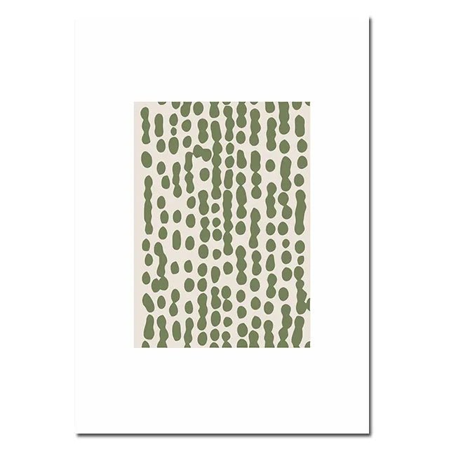 Abstract Green Canvas Wall Art Poster - The House Of BLOC