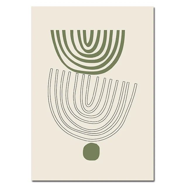 Abstract Green Canvas Wall Art Poster - The House Of BLOC