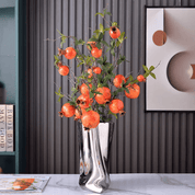 Abstract Pleated Texture Ceramic Vase - The House Of BLOC