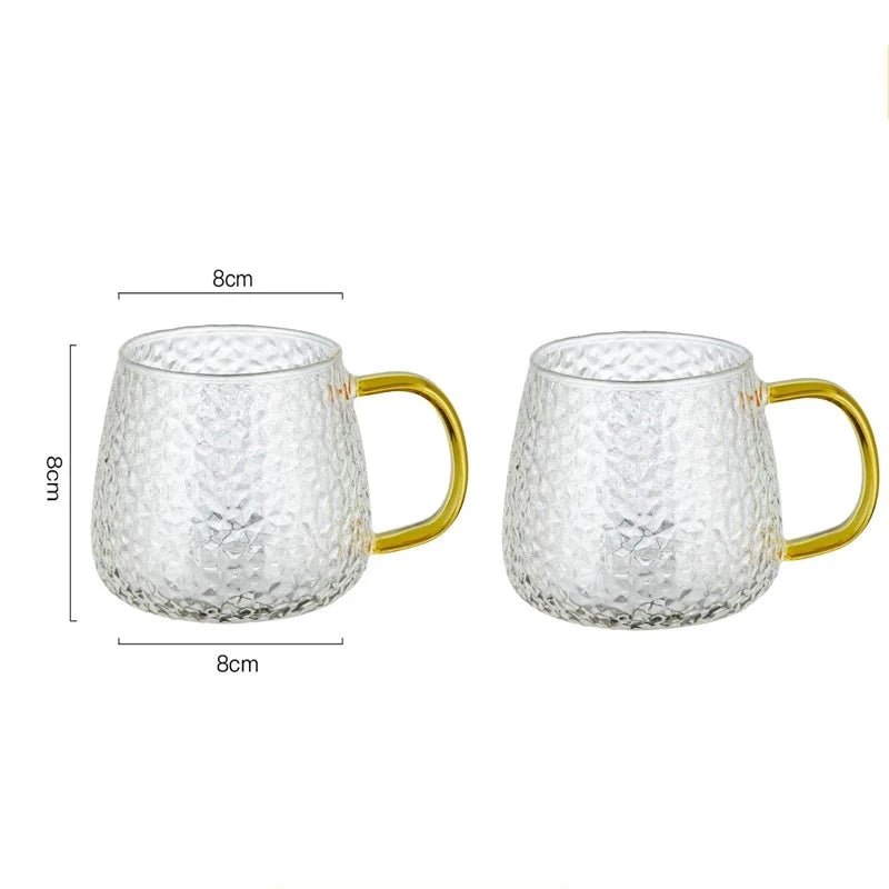 Accent Hammer Pattern Glass Coffee Mug - The House Of BLOC