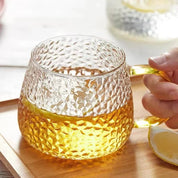 Accent Hammer Pattern Glass Coffee Mug - The House Of BLOC
