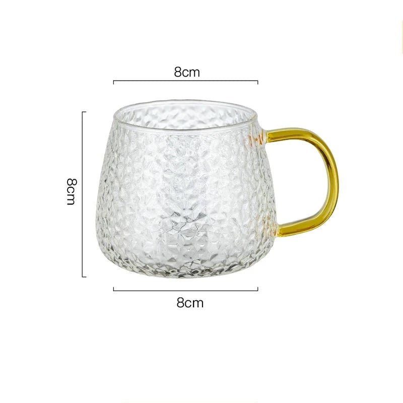 Accent Hammer Pattern Glass Coffee Mug - The House Of BLOC