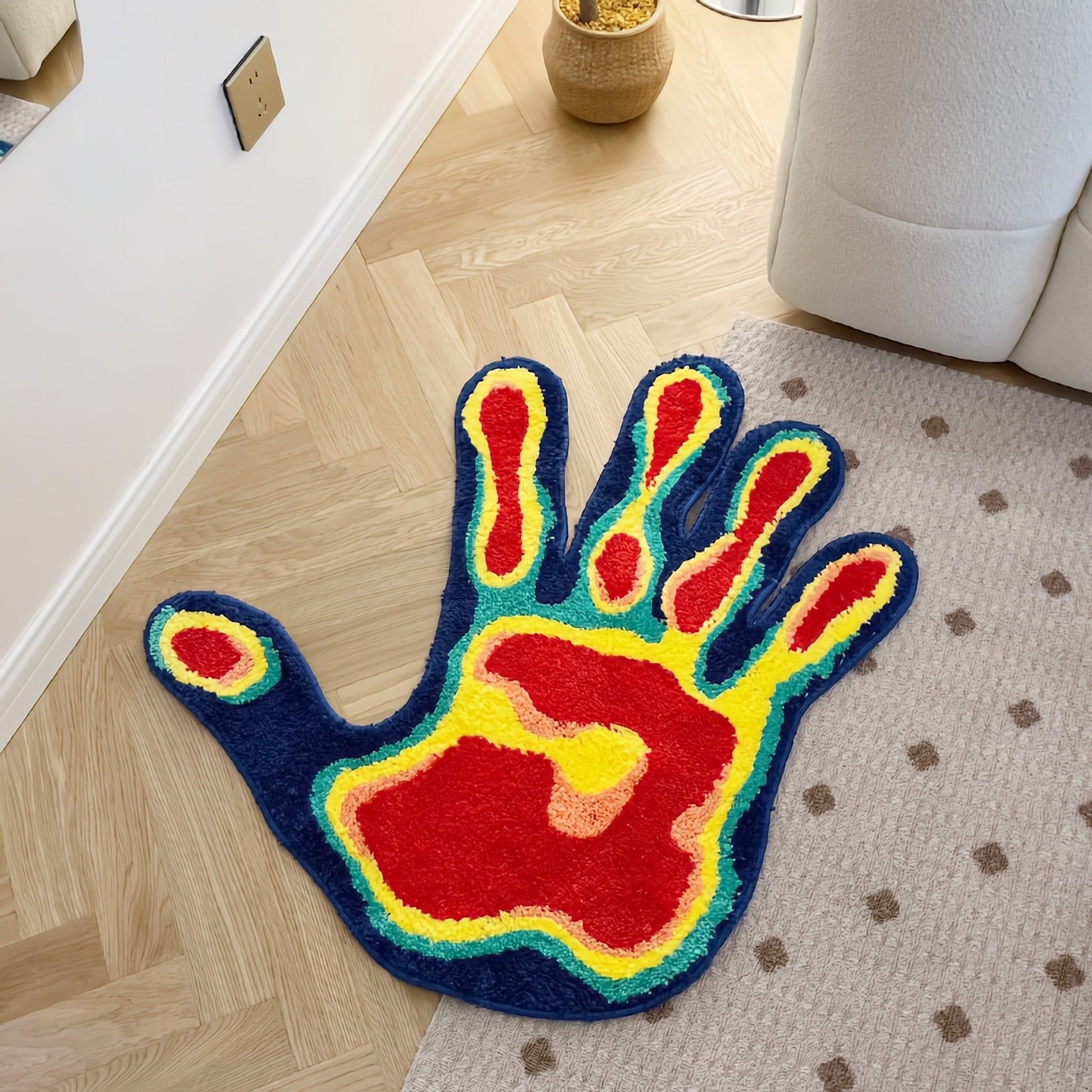 'Acid Palm' Plush Soft Rug - The House Of BLOC