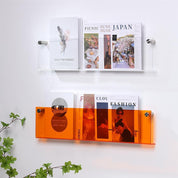 Acrylic Wall Mounted 'Floating' Magazine Holder - The House Of BLOC