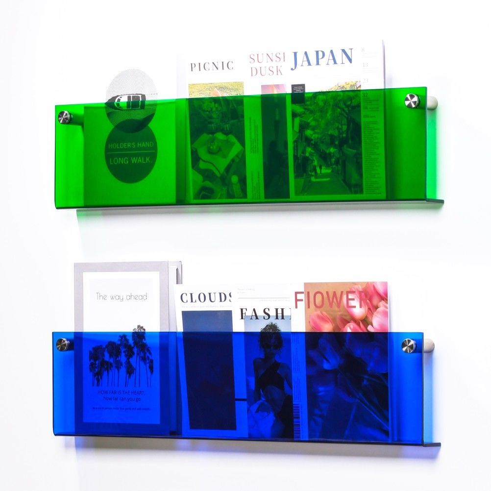 Acrylic Wall Mounted 'Floating' Magazine Holder - The House Of BLOC