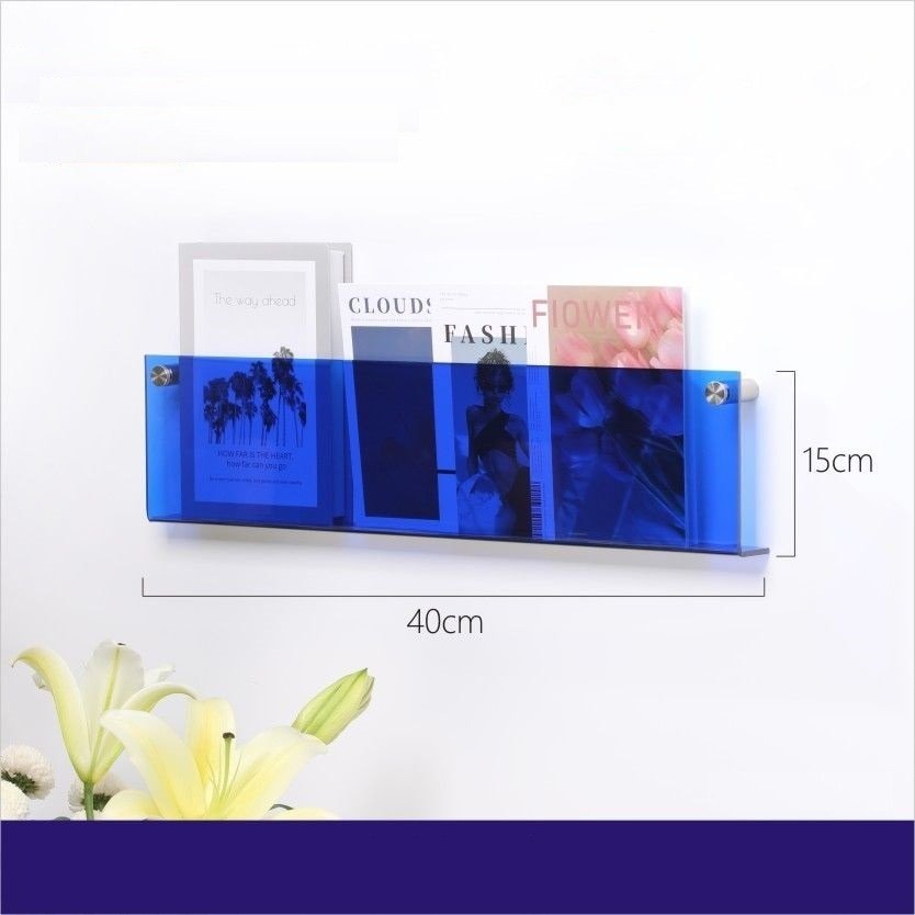 Acrylic Wall Mounted 'Floating' Magazine Holder - The House Of BLOC
