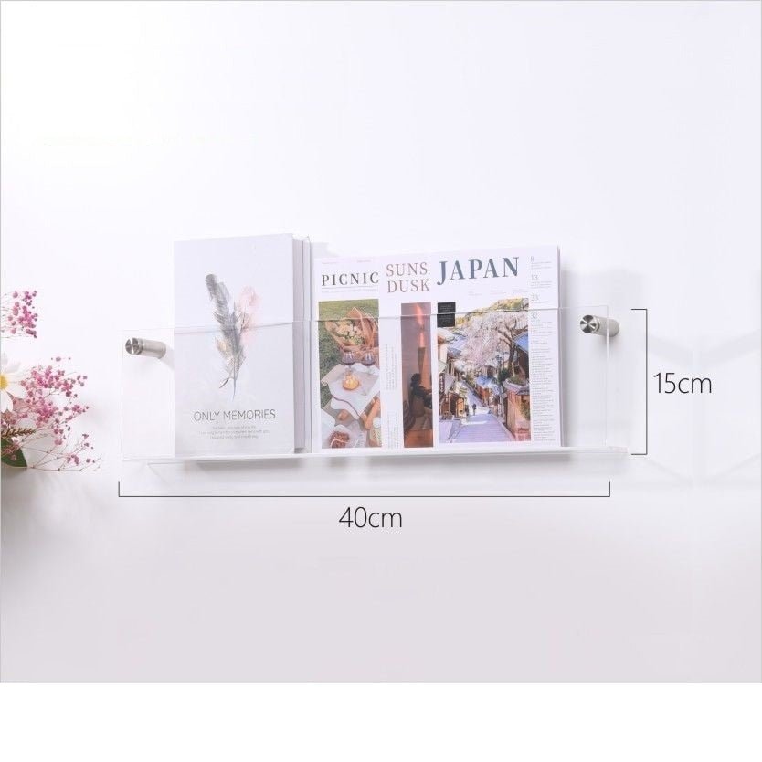 Acrylic Wall Mounted 'Floating' Magazine Holder - The House Of BLOC