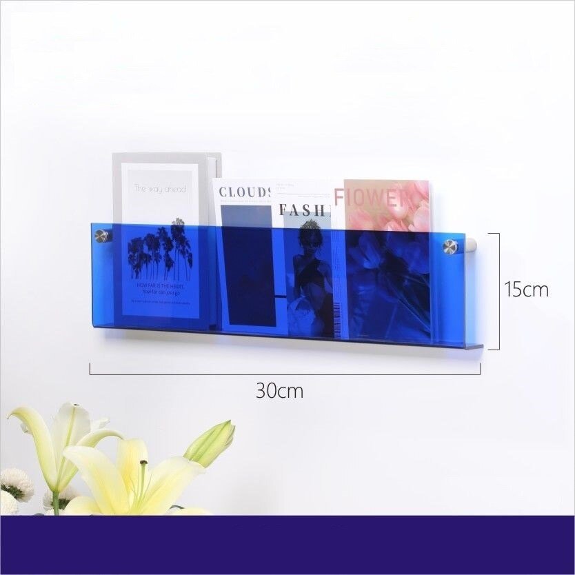 Acrylic Wall Mounted 'Floating' Magazine Holder - The House Of BLOC