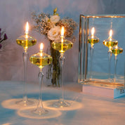 Attractive Handmade Tall Glass Oil Lamp - The House Of BLOC