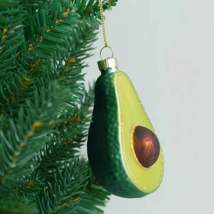 Avocado Glass Christmas Tree Ornament - The House Of BLOC
