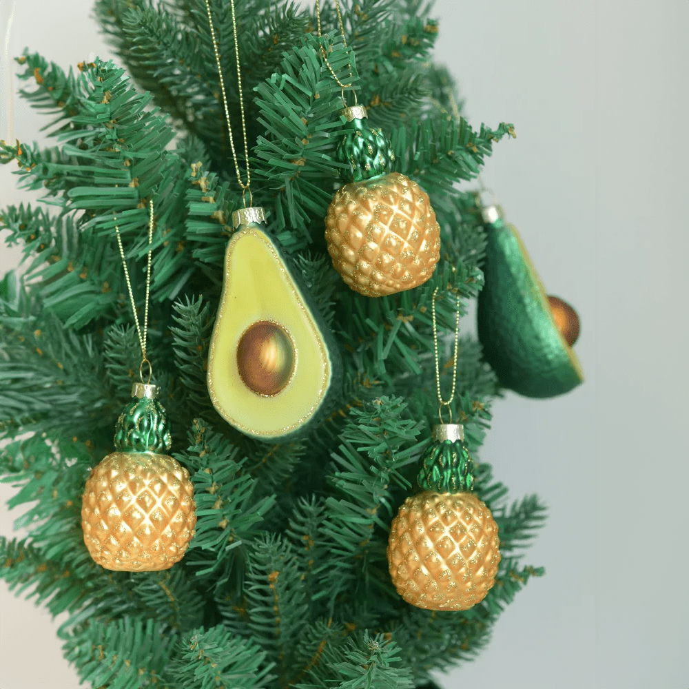 Avocado Glass Christmas Tree Ornament - The House Of BLOC