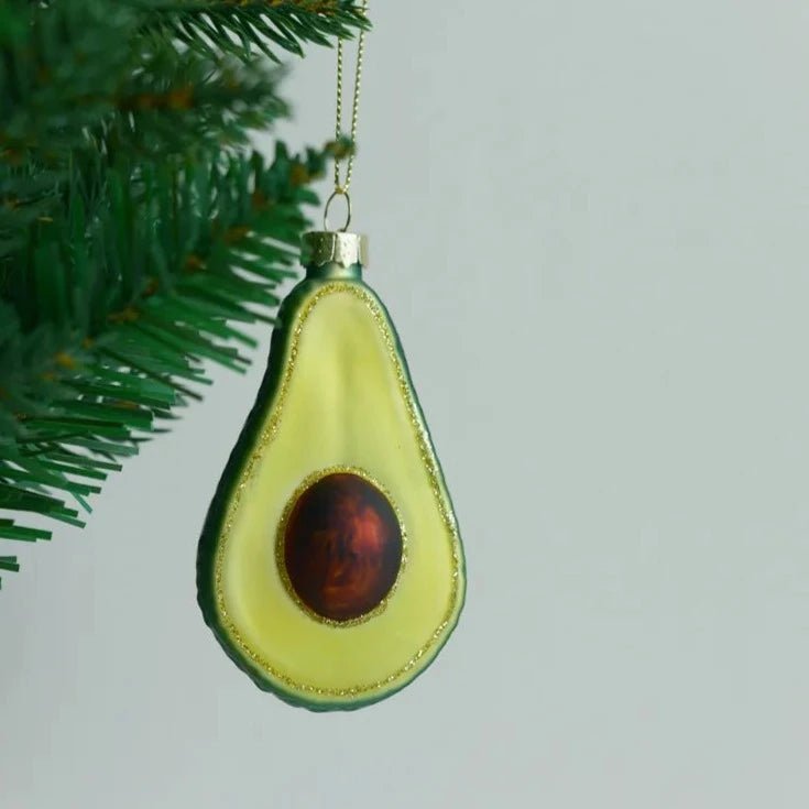 Avocado Glass Christmas Tree Ornament - The House Of BLOC