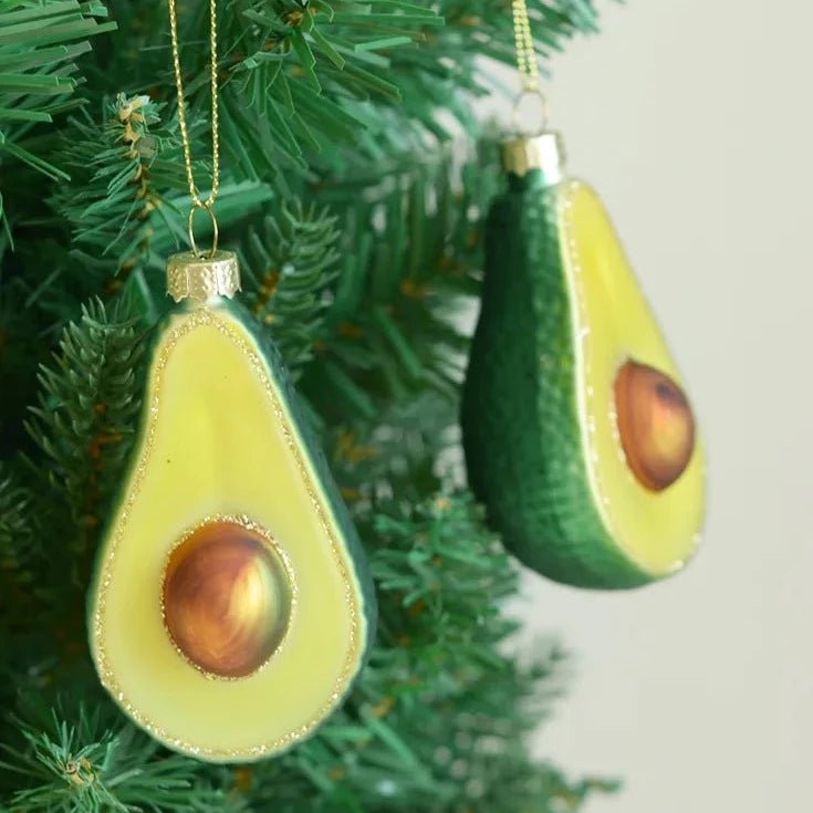 Avocado Glass Christmas Tree Ornament - The House Of BLOC