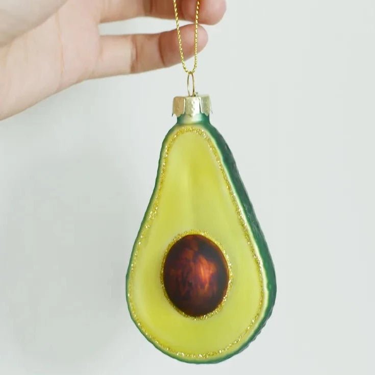Avocado Glass Christmas Tree Ornament - The House Of BLOC