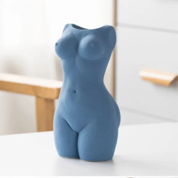 Beautiful Abstract Style Body Art Ceramic Vase - The House Of BLOC