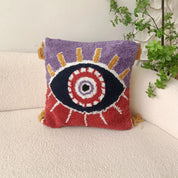 Bohemian Style Devil's Eye Tufted Cushion Cover - The House Of BLOC