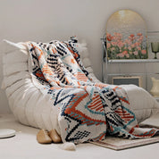 Boho Style Geometric Design Blanket - The House Of BLOC