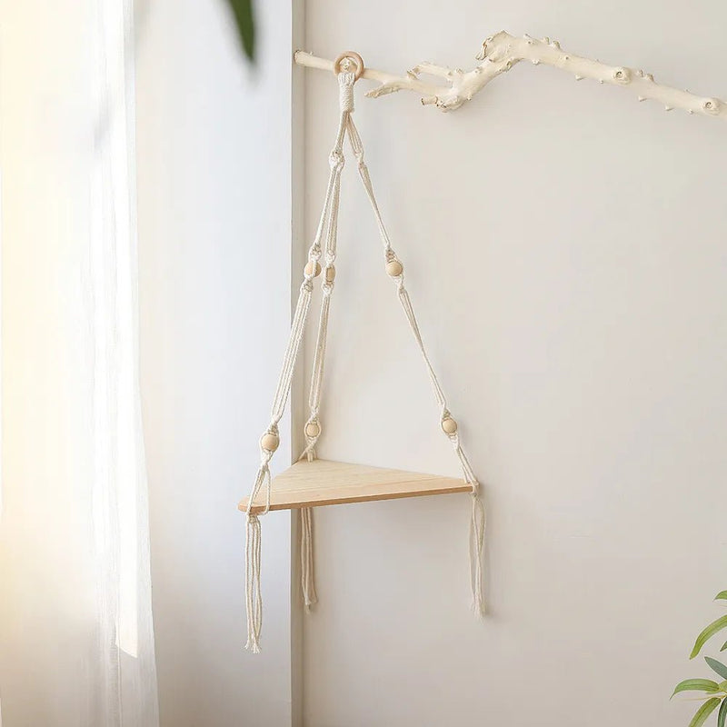 Boho Style Macrame Wall Hanging Shelf - The House Of BLOC