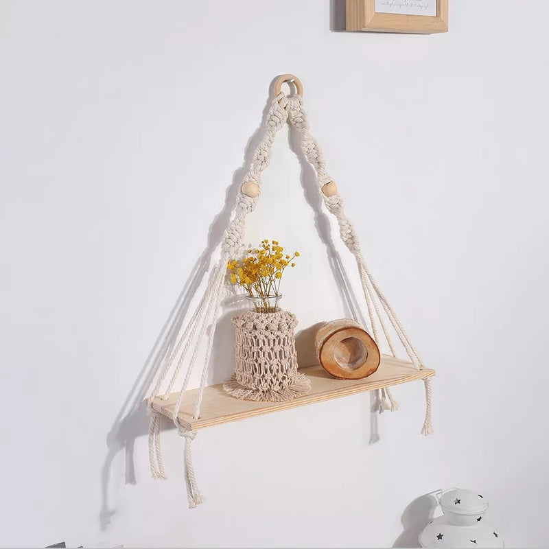 Boho Style Macrame Wall Hanging Shelf - The House Of BLOC