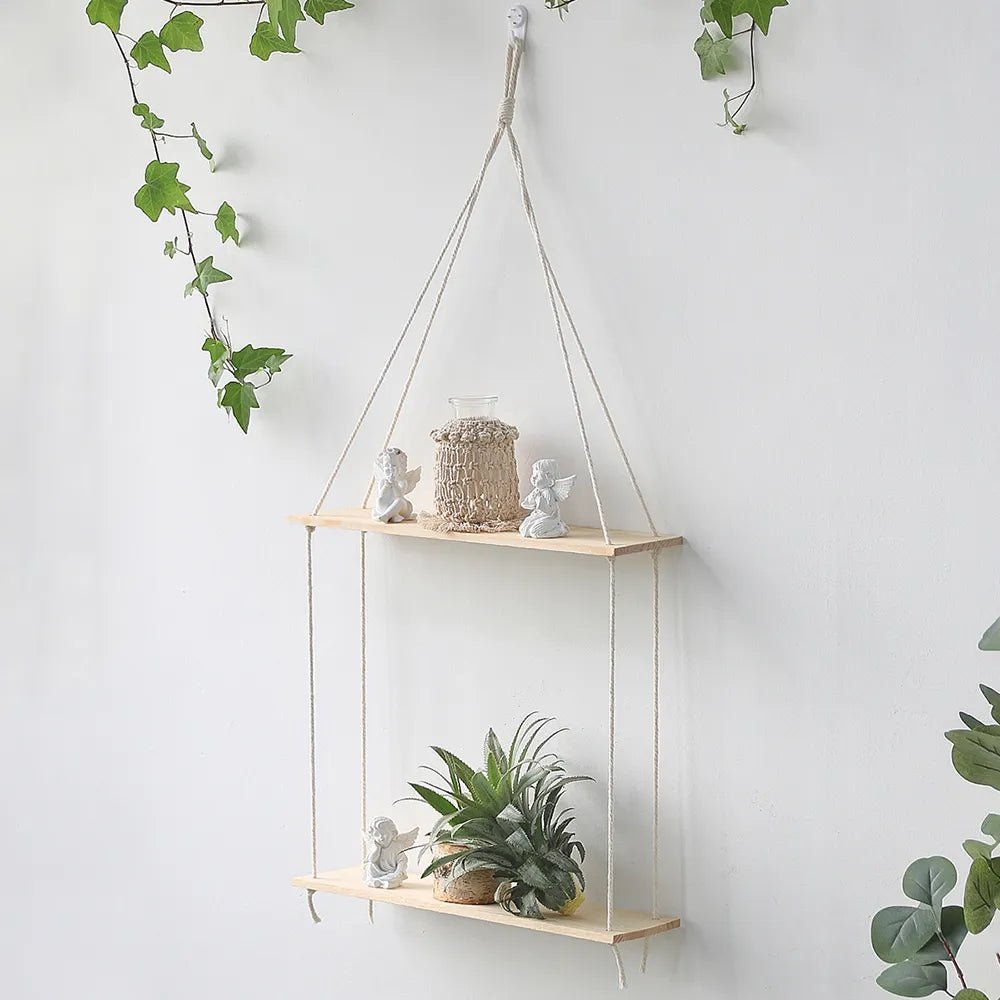 Boho Style Macrame Wall Hanging Shelf - The House Of BLOC