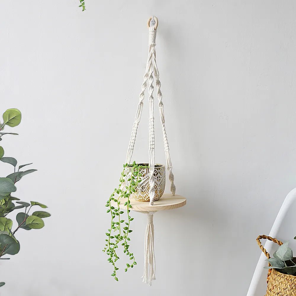 Boho Style Macrame Wall Hanging Shelf - The House Of BLOC