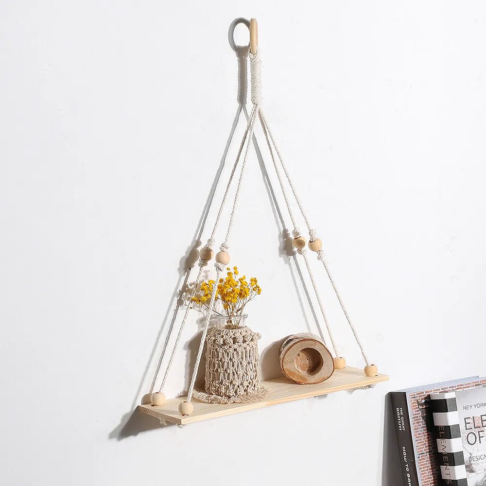 Boho Style Macrame Wall Hanging Shelf - The House Of BLOC