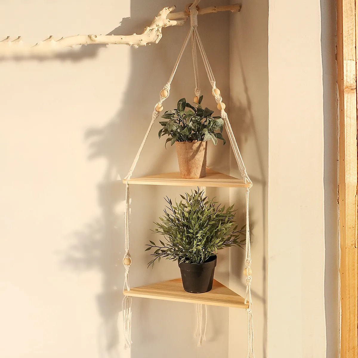 Boho Style Macrame Wall Hanging Shelf - The House Of BLOC