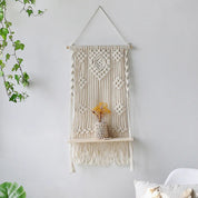 Boho Style Macrame Wall Hanging Shelf - The House Of BLOC