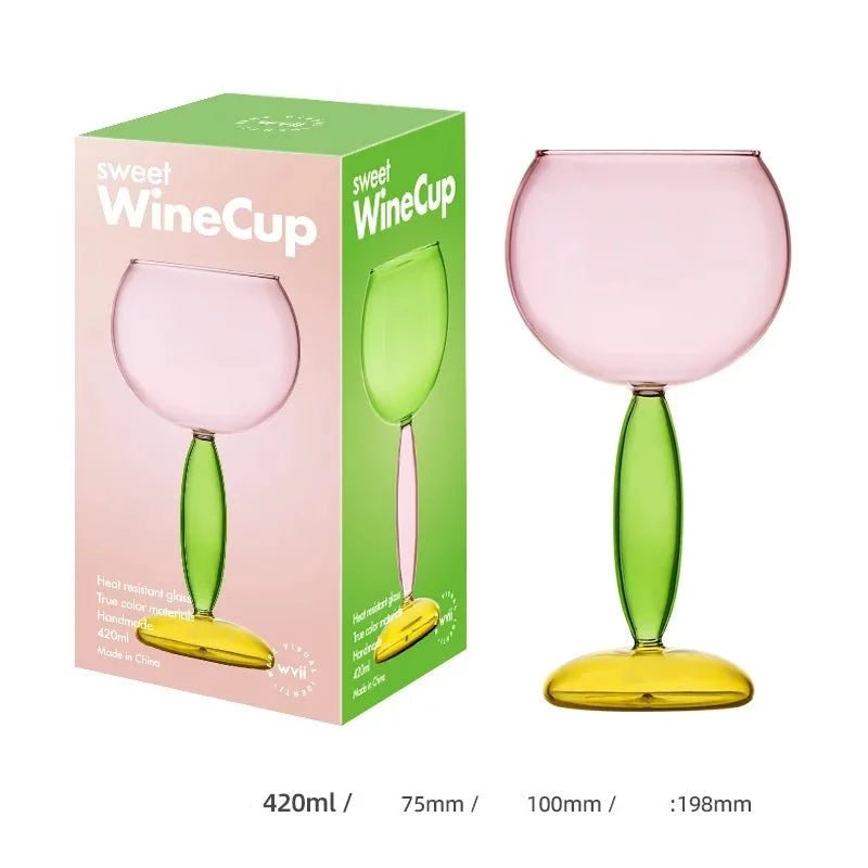 Borosilicate Glass Coloured Wine Goblet & Decanter - The House Of BLOC