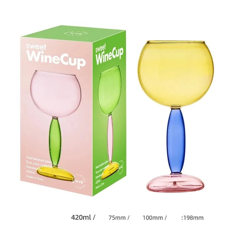 Borosilicate Glass Coloured Wine Goblet & Decanter - The House Of BLOC