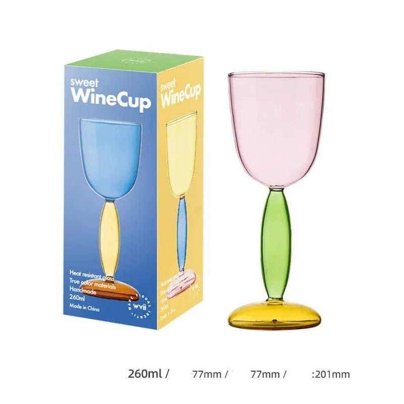 Borosilicate Glass Coloured Wine Goblet & Decanter - The House Of BLOC