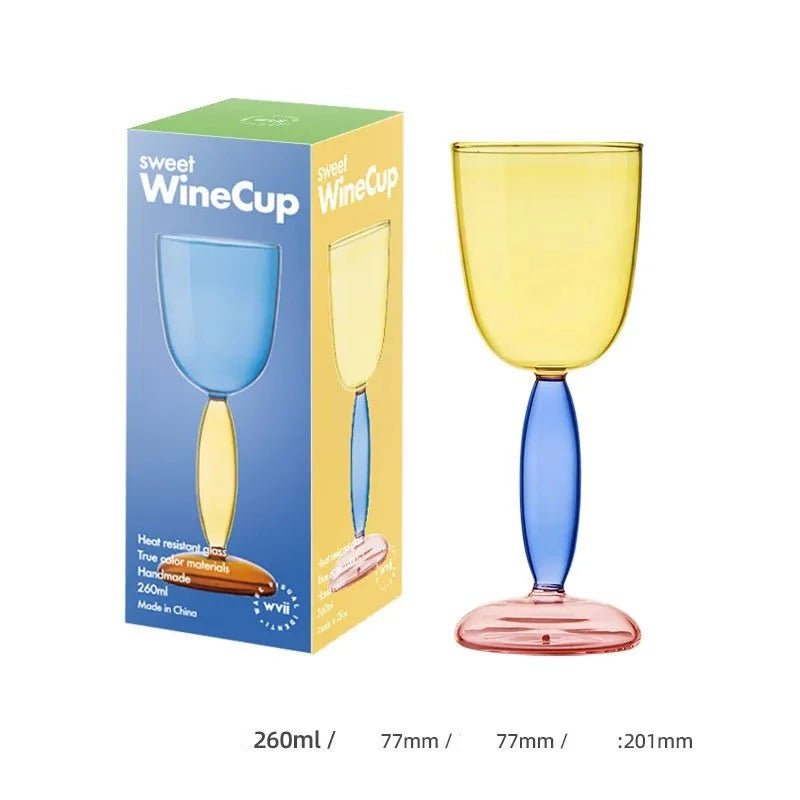 Borosilicate Glass Coloured Wine Goblet & Decanter - The House Of BLOC