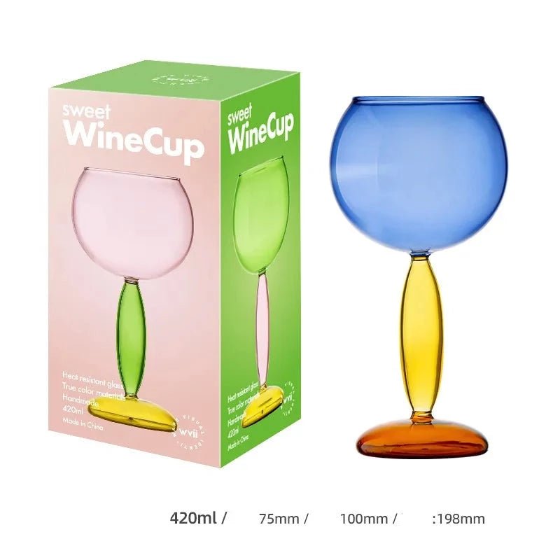 Borosilicate Glass Coloured Wine Goblet & Decanter - The House Of BLOC