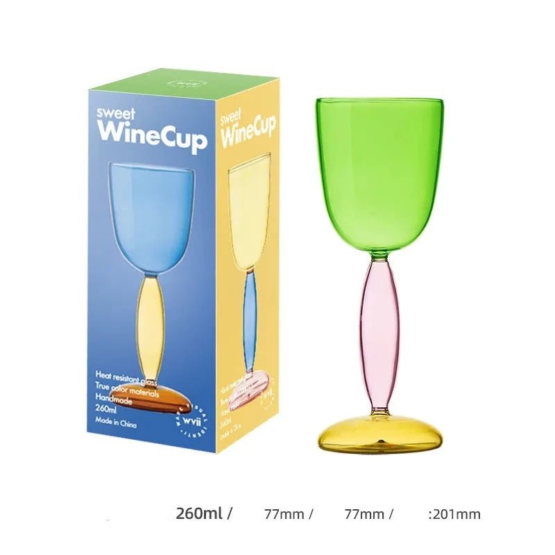 Borosilicate Glass Coloured Wine Goblet & Decanter - The House Of BLOC