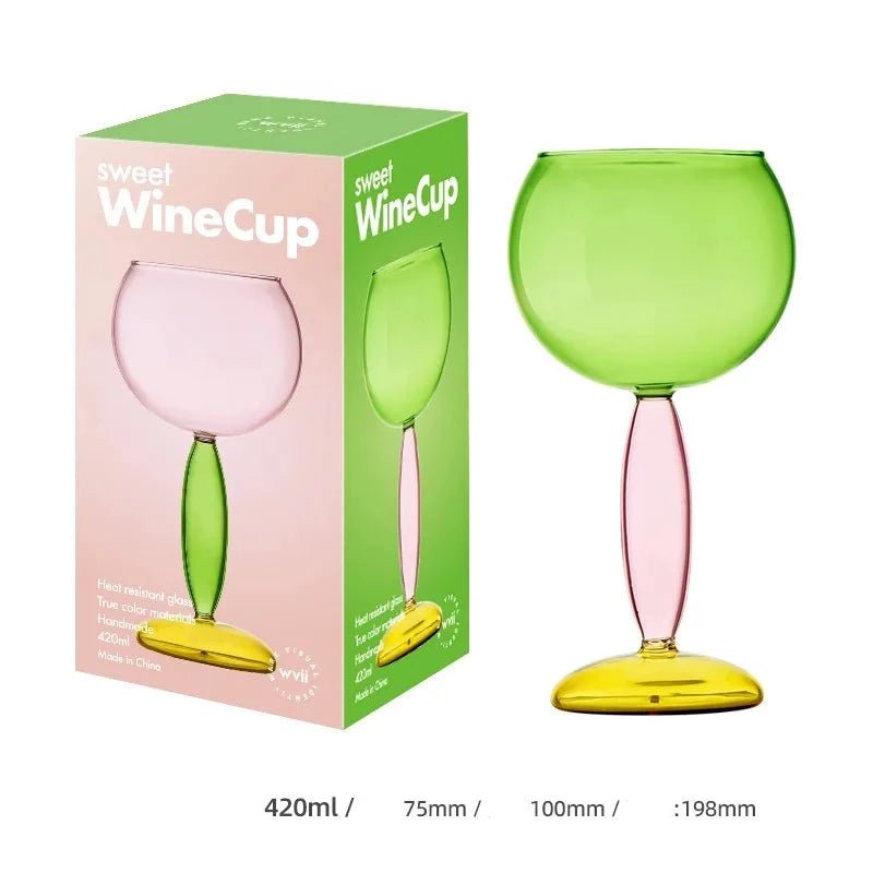 Borosilicate Glass Coloured Wine Goblet & Decanter - The House Of BLOC