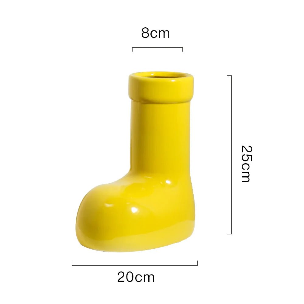 Bright Ceramic Wellington Boot Vase - The House Of BLOC