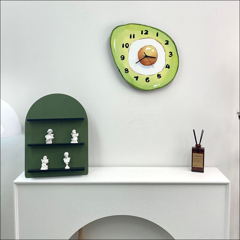 Cartoon Avocado Hanging Wall Clock - The House Of BLOC