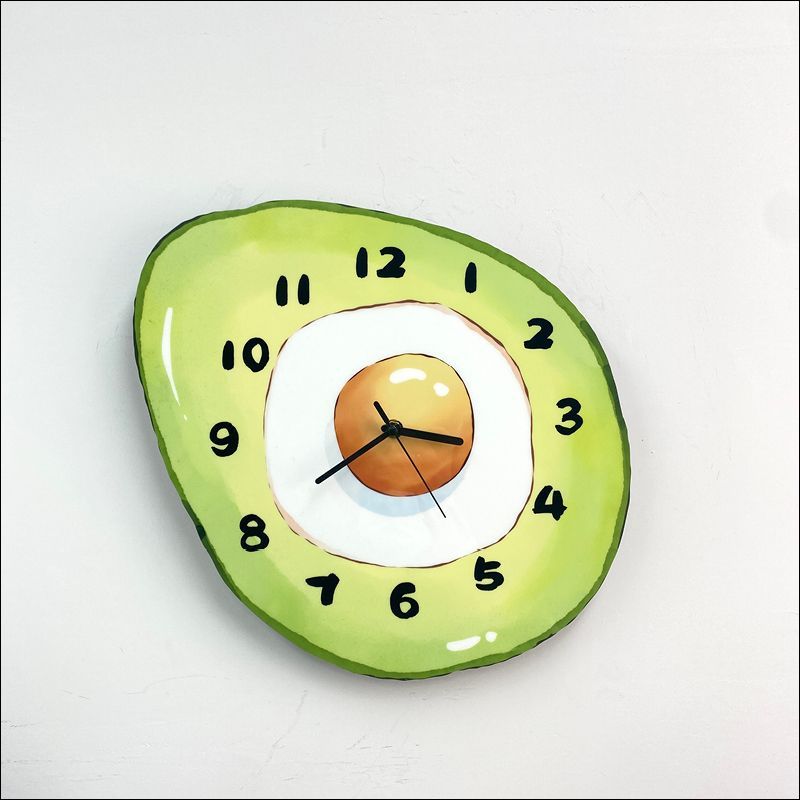 Cartoon Avocado Hanging Wall Clock - The House Of BLOC