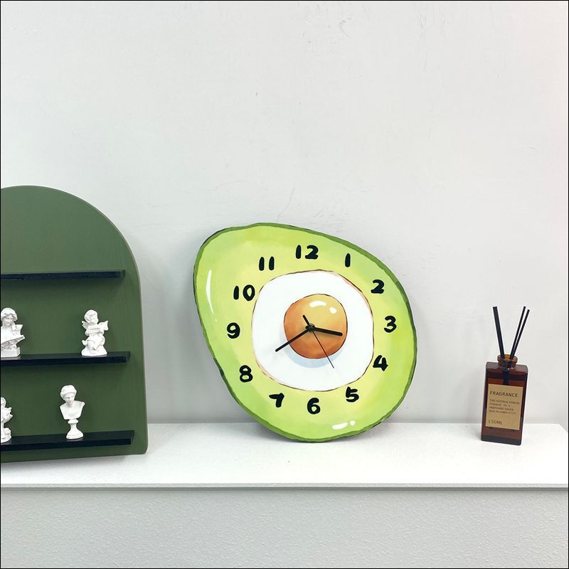 Cartoon Avocado Hanging Wall Clock - The House Of BLOC