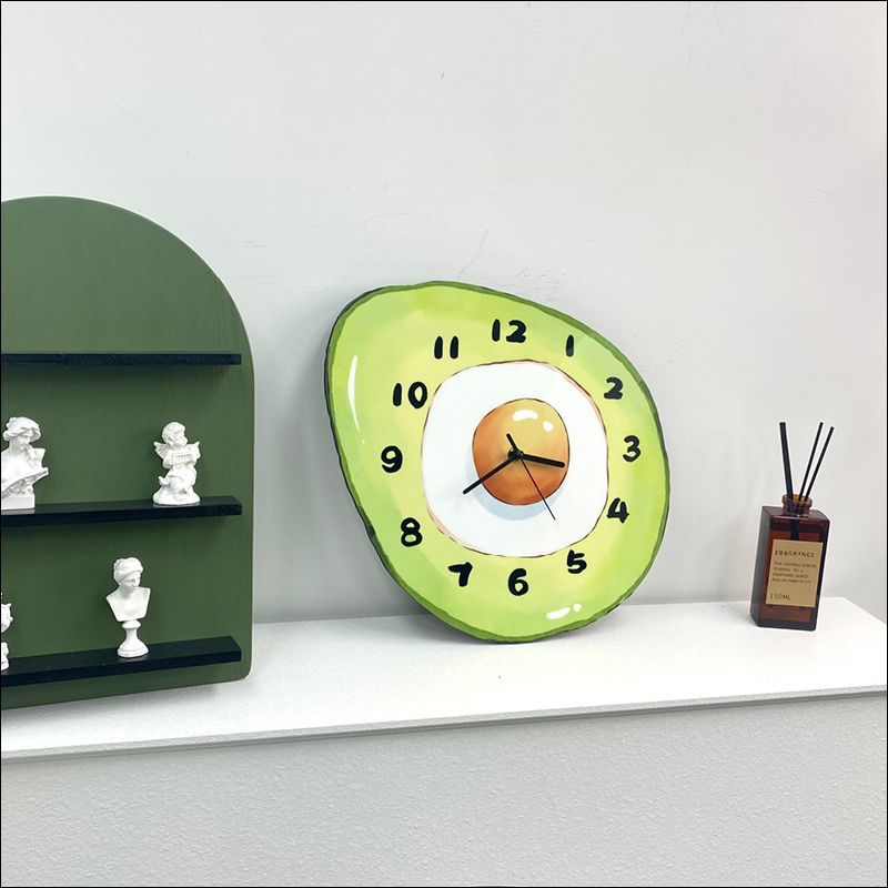 Cartoon Avocado Hanging Wall Clock - The House Of BLOC