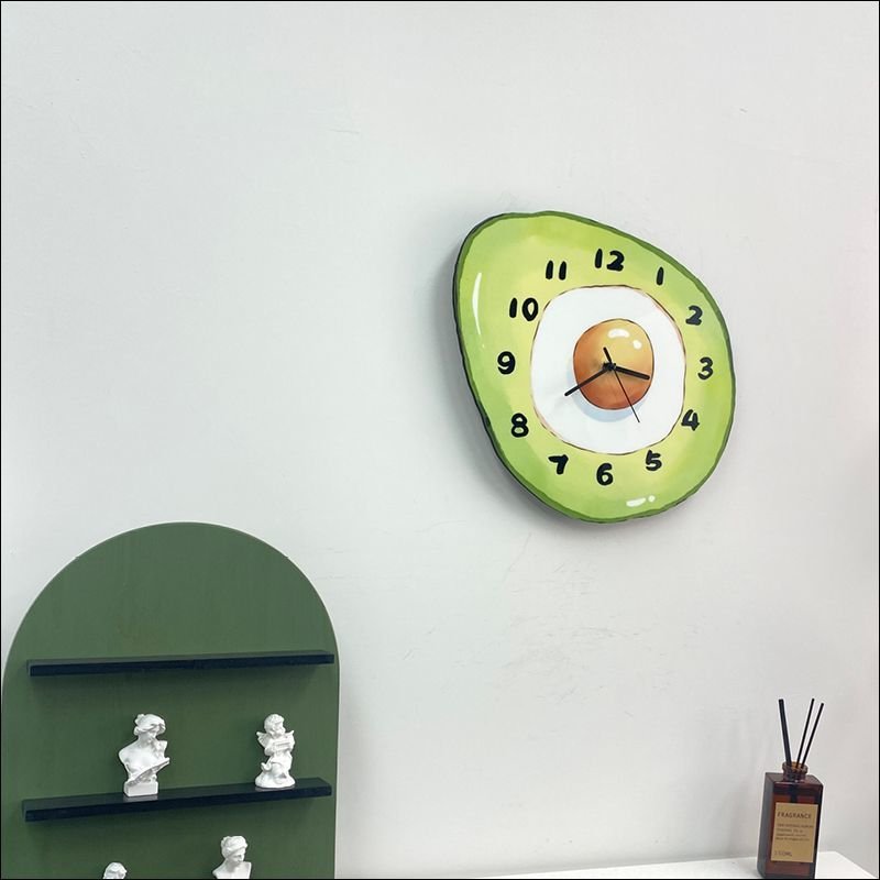 Cartoon Avocado Hanging Wall Clock - The House Of BLOC