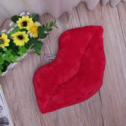 Cartoon Big Red Lips Plush Cushion - The House Of BLOC