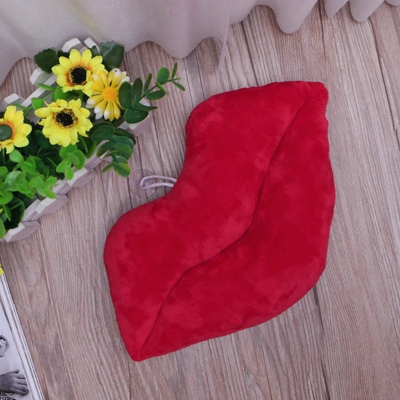 Cartoon Big Red Lips Plush Cushion - The House Of BLOC