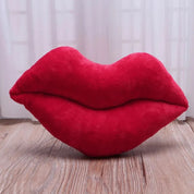 Cartoon Big Red Lips Plush Cushion - The House Of BLOC