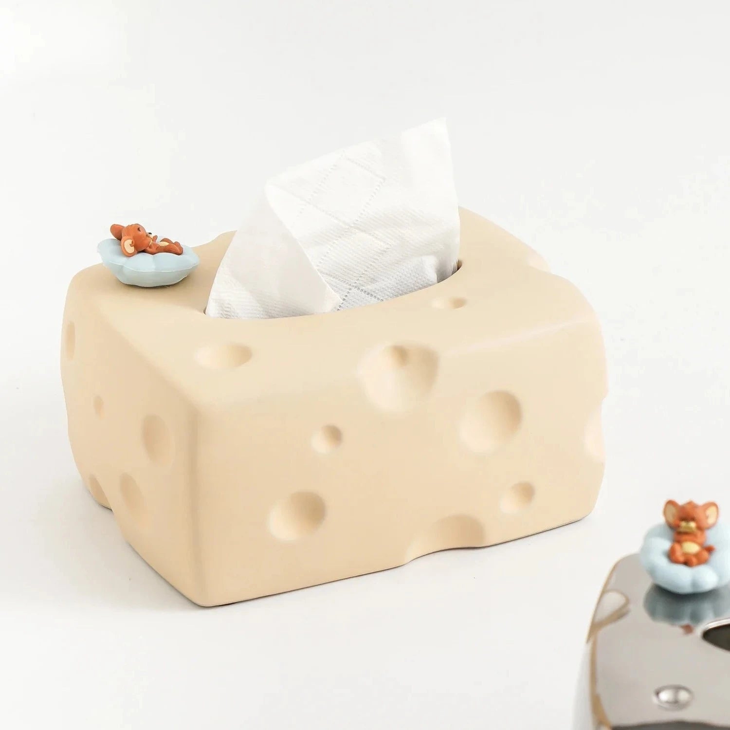 Cartoon Cheese Shape Ceramic Tissue Box - The House Of BLOC